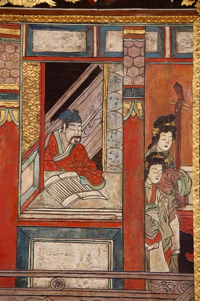Coromandel Lacquerwood Panels from China (detail) by Chinese School